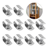 Genérica - 12Pcs Soporte Metálico Para Vidrio O Acrílico De 3 A 8 Mm Apto Para Láminas De Vidrio O Acrílico De 3 A 8 Mm De Grosor.