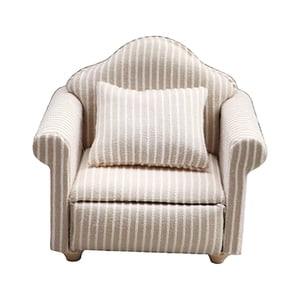 Magideal - Sofá Reclinable De Decoración Para El Hogar Para Casa De Muñecas A Escala 1/12 Para Niños Pequeños , Sofá Individual Sofá Pequeño