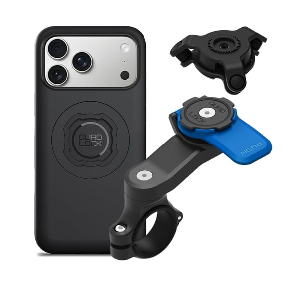 Kit de soporte para manillar de motocicleta Quad Lock con amortiguador de vibraciones