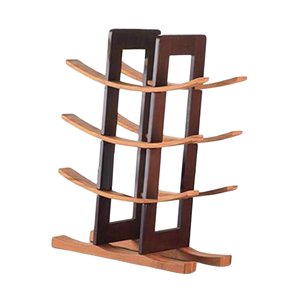 Magideal - Soporte De Botellas De Vinos Ratch De Vino, Soporte De Botella De Vino Para Gabinetes Restaurantes Restaurante De Escritorio Regalos De Inauguración Marrón