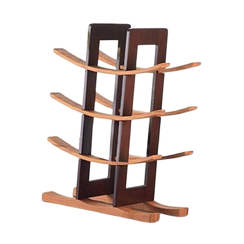 Magideal - Soporte De Botellas De Vinos Ratch De Vino, Soporte De Botella De Vino Para Gabinetes Restaurantes Restaurante De Escritorio Regalos De Inauguración Marrón