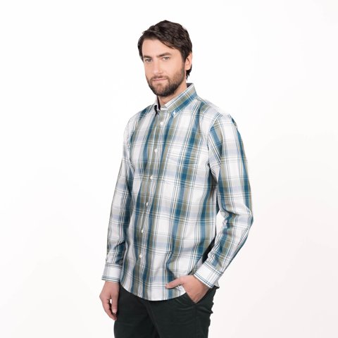 Truval - Camisa Trevira Escocesa Regular Fit