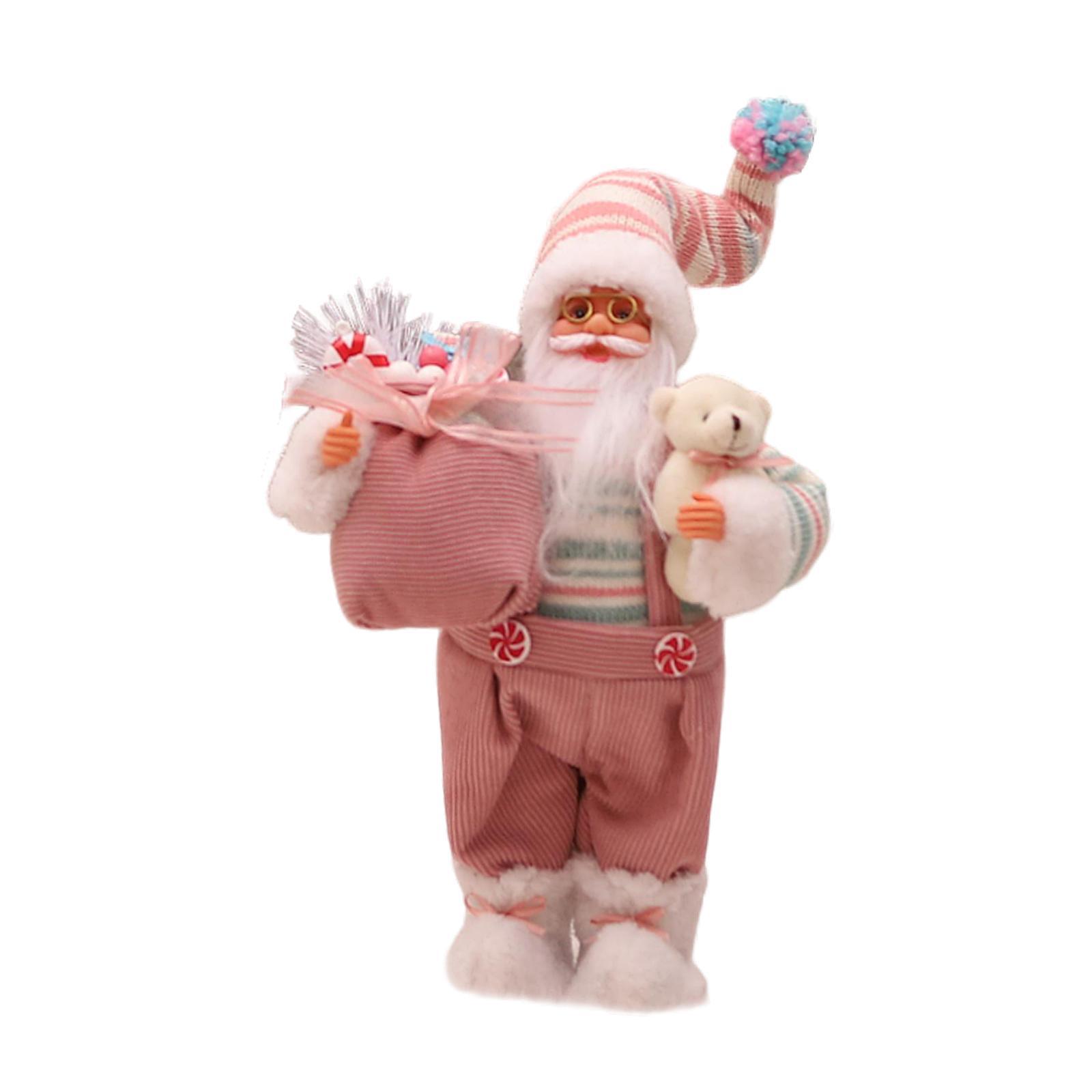 Magideal - Figuras De Papá Noel Para Decoración Navideña, Manualidades, Adornos De Muñecas, Figuras De Pie Para Suministros Para Fiestas De Año Nuevo, Tienda De 30 Cm