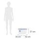 thumbnail image 3 of Caja Organizadora Multiusos Almacenamiento Modubox 30 Lts Color Transparente Tapa Azul, 3 of 3