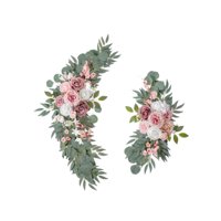 Magideal - 2 Piezas De Flores De Arco De Boda, Decoración De Pasillo De Boda, Guirnalda De Flores Rústicas, Flores Artificiales Para , Fiesta, Recepción