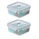 thumbnail image 1 of Pack 2 Contenedores Vidrio Hermetico Cuad 1200mL Glasslock, 1 of 2