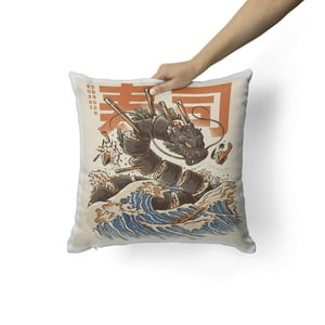 Creango - Cojin Decorativo Dragon De Sushi