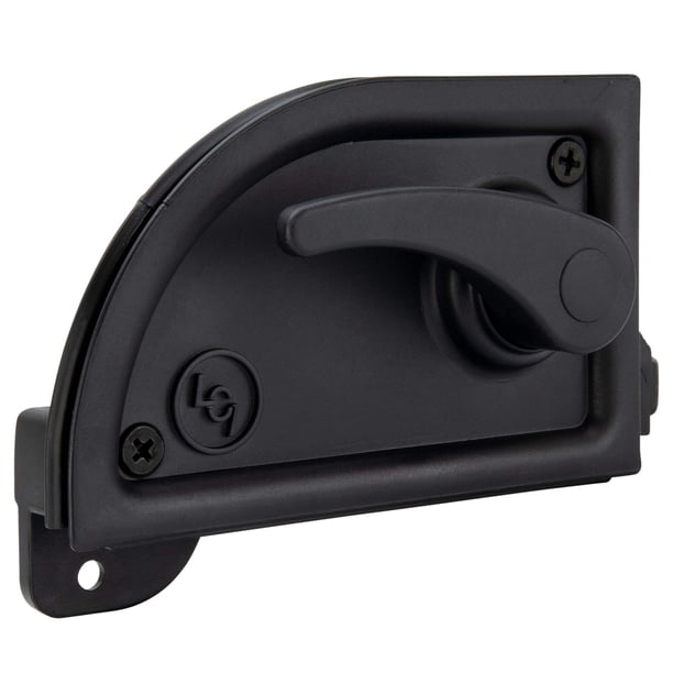 Pestillo de pantalla para autocaravana RecPro 15 cm negro (mano derecha)