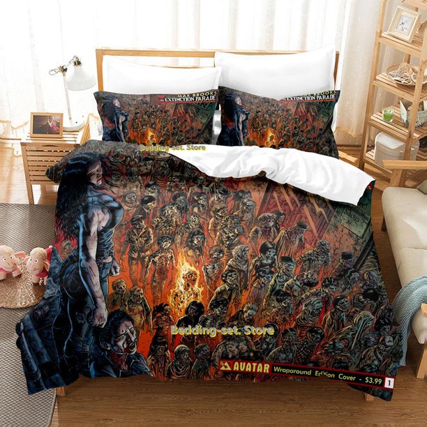 Comics Extinction Parade Bedding SetAnime three-piece set Adult Kid Bedroom Duvetcover Sets lençol de cama casal