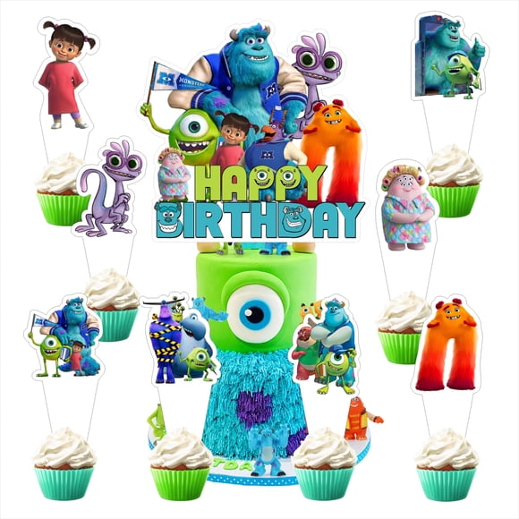 Cupcake Toppers Kuailaihai con dibujos animados para monstruos, 25 unidades