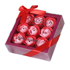 Magideal - Juego De Jabón De Rosas Florales Artificiales En Caja De Regalo, Decoración Hecha A Mano, Aroma Agradable, Regalo Del Día De San Valentín Para El Día Rojo