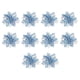 thumbnail image 3 of 10 Piezas De Flores Artificiales Con Purpurina Para Fiestas, Cementerios, Navidad, Pascua, Color Azul Claro, 3 of 4