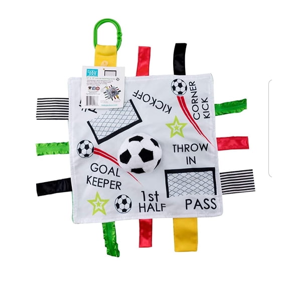 Manta De Felpa Sensorial Baby Jack Co Soccer Sports Lovey