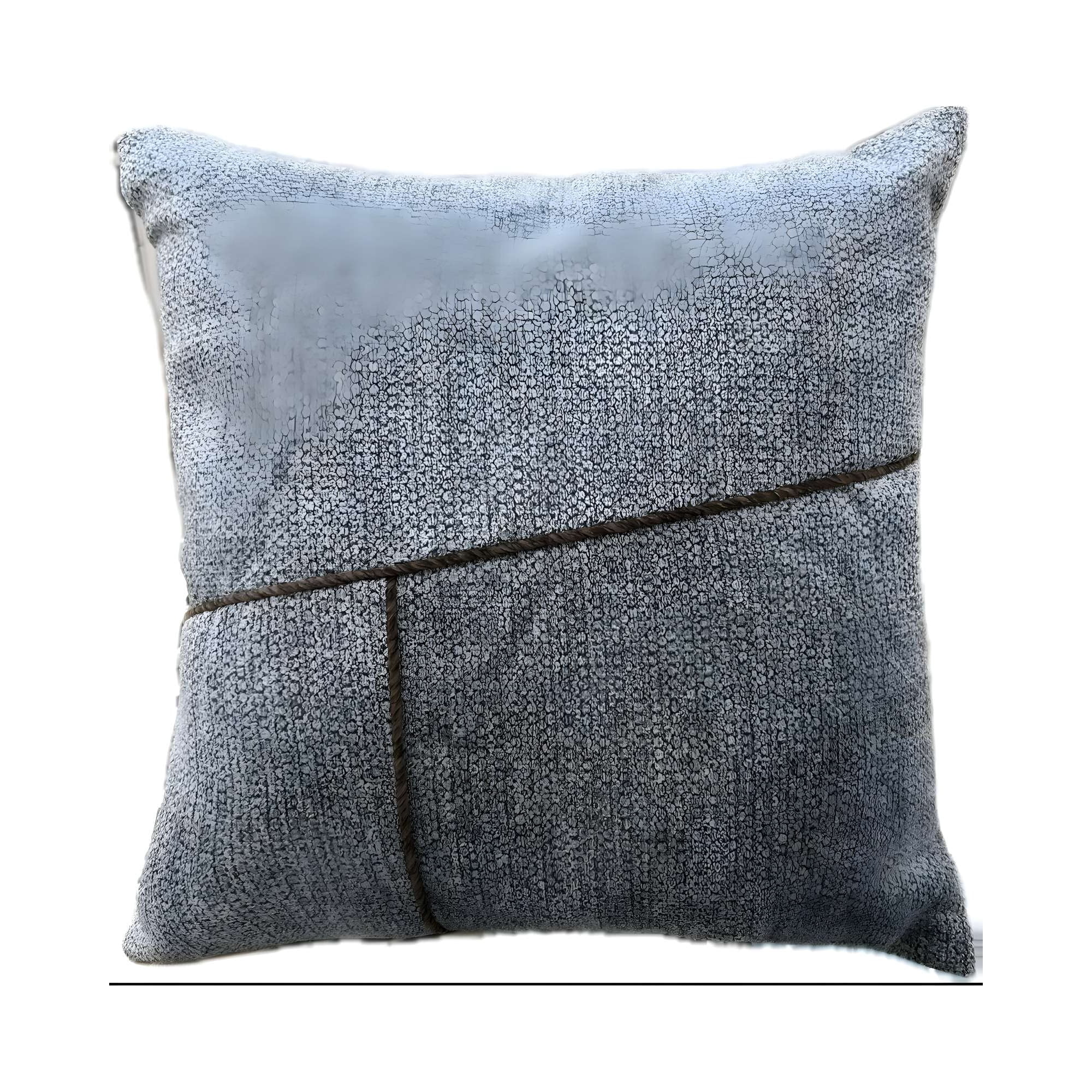 Genérico - Set De 2 Fundas Chenille Con Lineas Azul