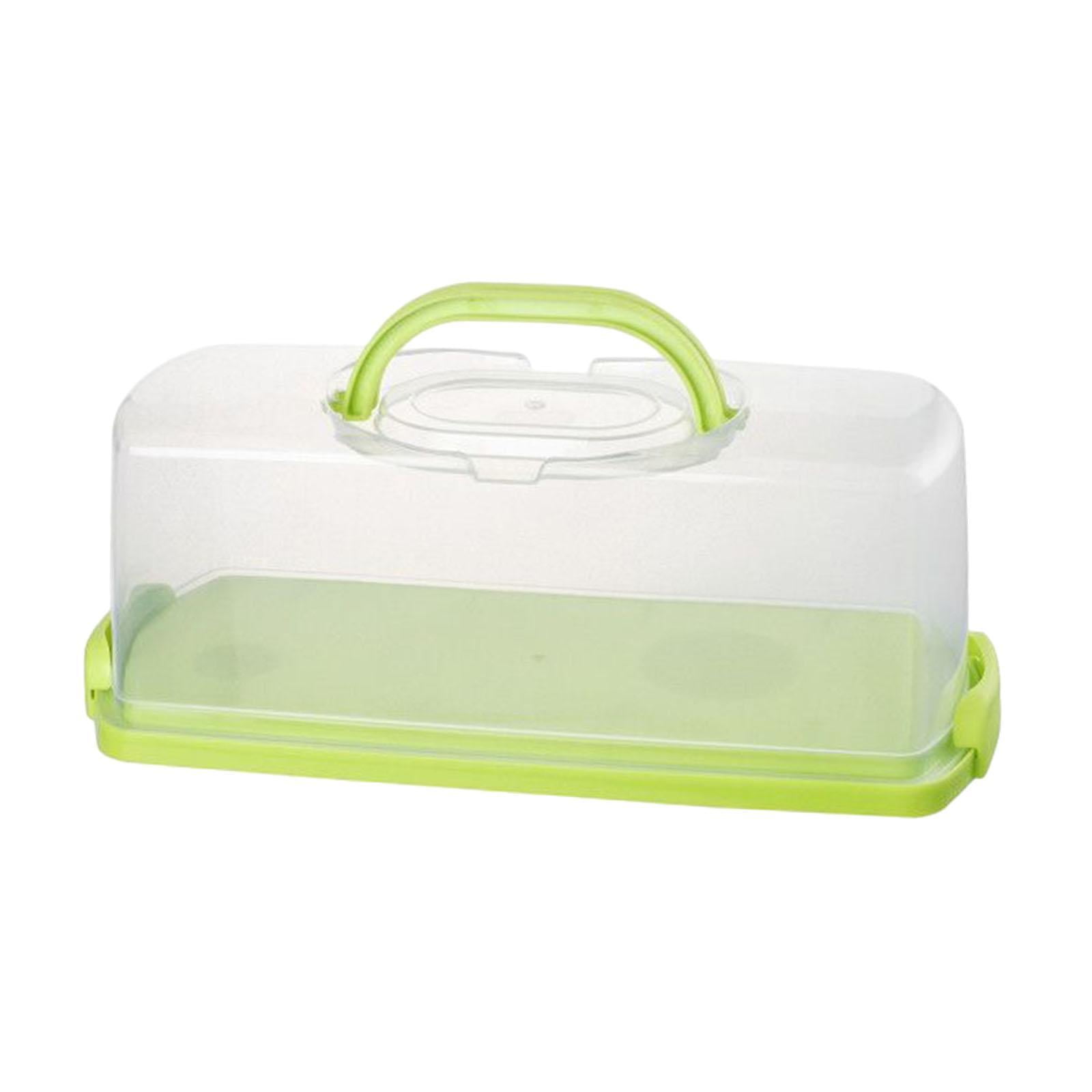 Magideal - Caja De Pan Rectangular Guardián De Pan Con Mango Multifunción Recipiente De Almacenamiento De Pastel De Pan Almacenamiento Para La Cocina Baby Shower Verde