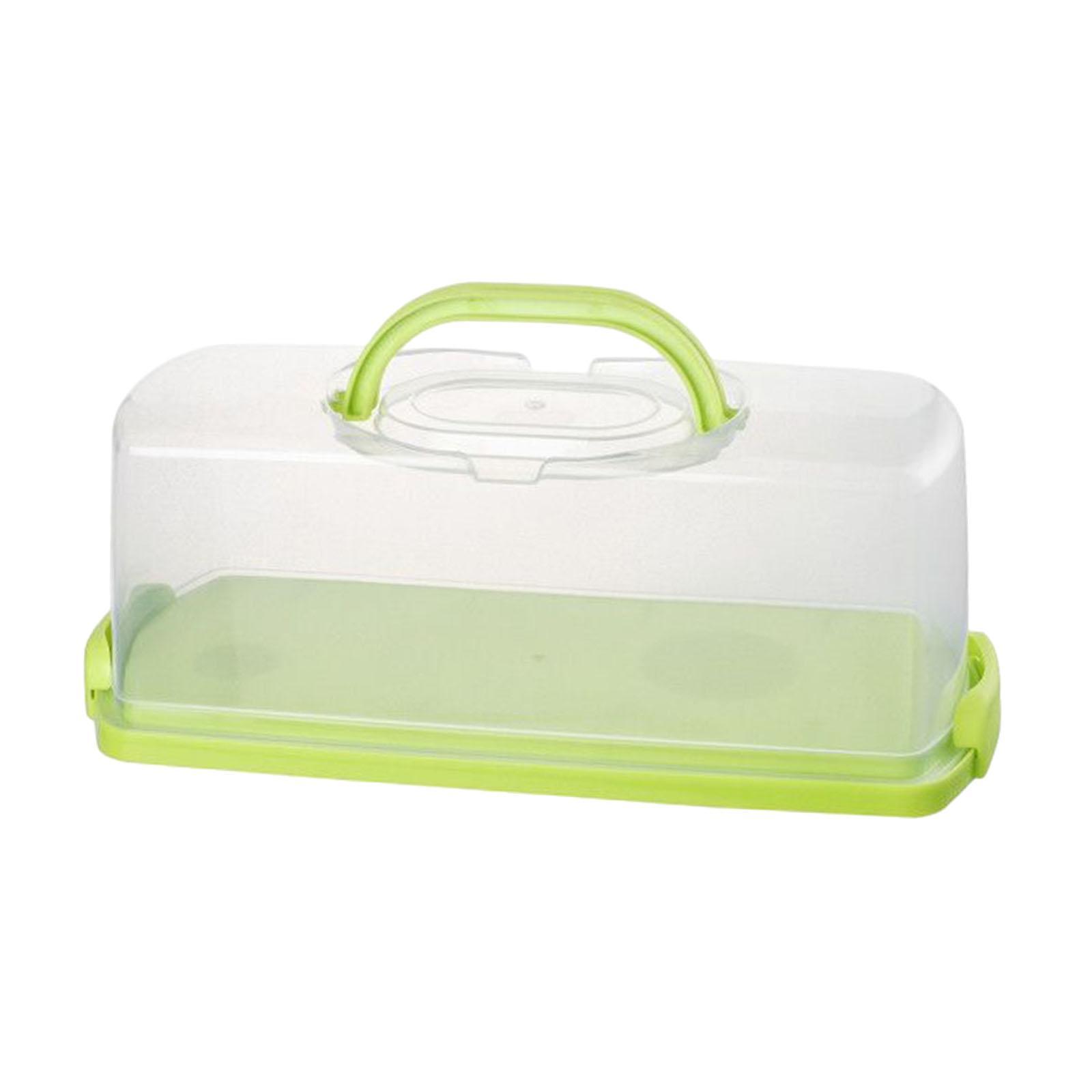 Magideal - Caja De Pan Rectangular Guardián De Pan Con Mango Multifunción Recipiente De Almacenamiento De Pastel De Pan Almacenamiento Para La Cocina Baby Shower Verde