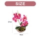 thumbnail image 2 of Bonsái lunar de orquídea phalaenopsis de tres puntas, flor artificial decorativa, planta verde en maceta, decoración del hogar, 2 of 5