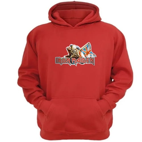 Polerón Canguro Iron Maiden Rojo Talla Xl Unisex