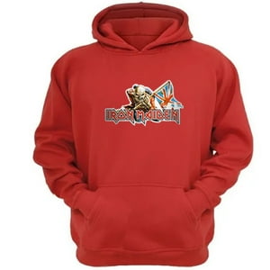Genérico - Polerón Canguro Iron Maiden Rojo Talla L Unisex