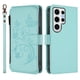 thumbnail image 2 of Funda Cartera Mariposa para [Samsung Galaxy S24 Ultra] con Soporte y Cremallera Verde menta, 2 of 6