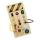 thumbnail image 4 of Tablero de actividades de madera con, tablero sensorial con interruptor de palanca, habilidades motoras finas, juguetes Montessori para regalos, niños Estilo A, 4 of 5