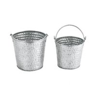 Imahe - Cubo Redondo 12 X 11.25 Cm Con Asa Galvanizado