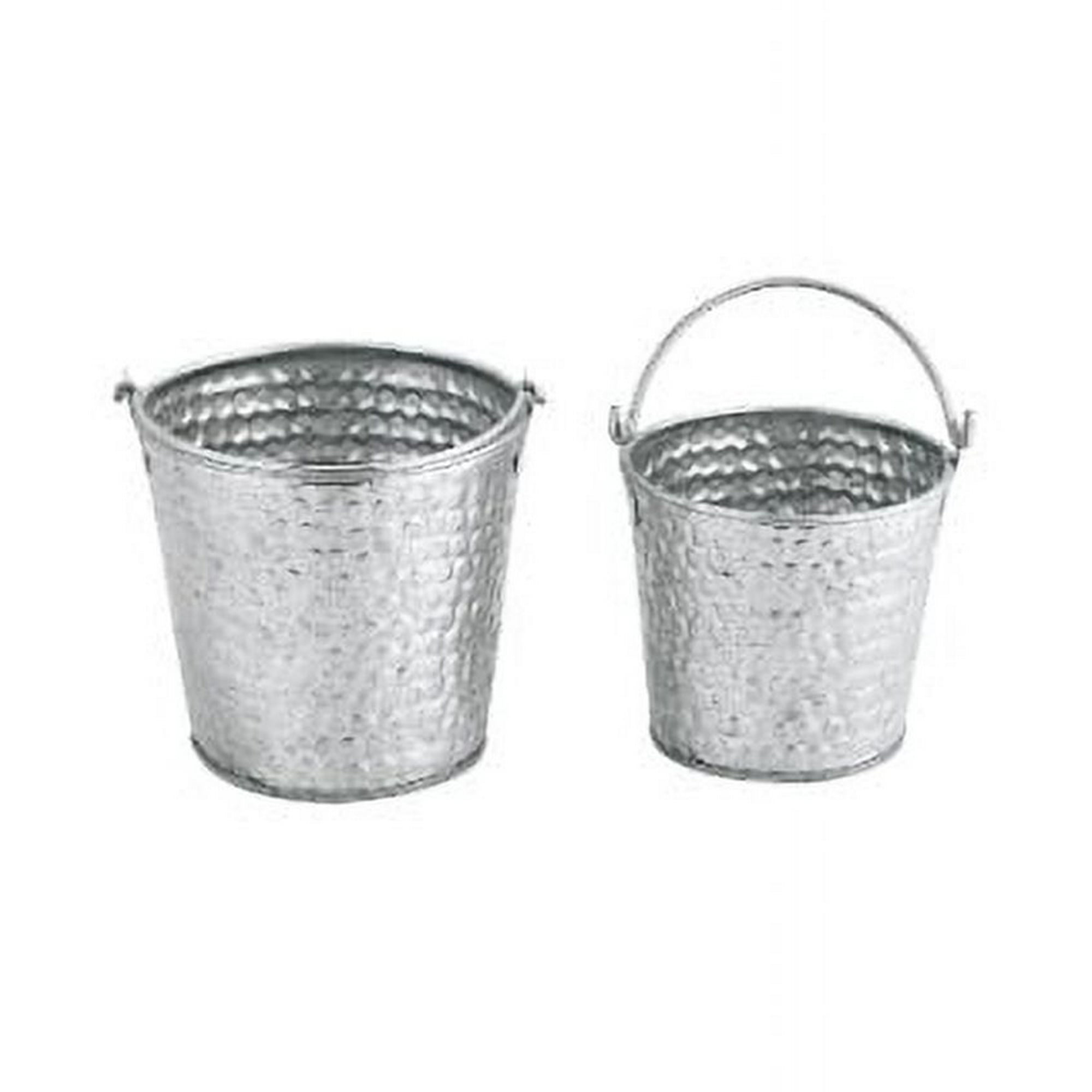 Imahe - Cubo Redondo 12 X 11.25 Cm Con Asa Galvanizado