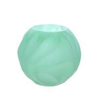 Homeessentials - Florero Pecera De Vidrio Verde Menta 15 Cm