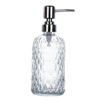 Magideal - Botella Dispensadora De Jabón Con Bomba De Vidrio Con Bomba De Acero Inoxidable, Elegante Recipiente Para Líquidos De Baño Para Lavandería En El Baño
