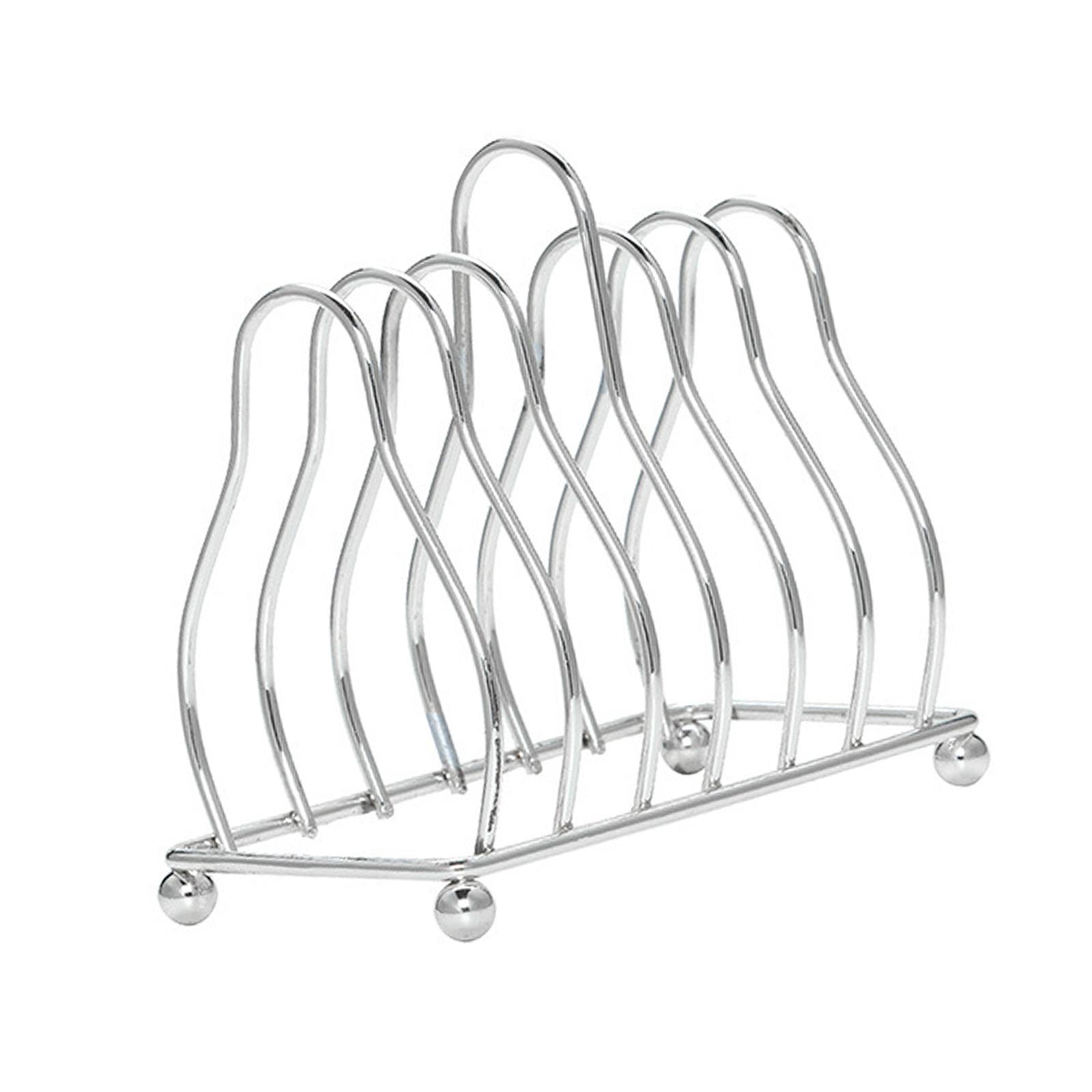 Bothyi - Estante Para Tapas De Ollas, Organizador De Cocina Para Bandejas De Servir, Armarios De Pared, Mesas De Comedor, Color Plateado