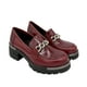 thumbnail image 2 of Mocasin para mujer con taco y cadena Rojo, 2 of 5
