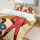 thumbnail image 2 of Juego de cama de 3 piezas con funda nórdica ultrasuave y agradable para la piel, con diseño de dibujos animados de WordGirl., 2 of 3