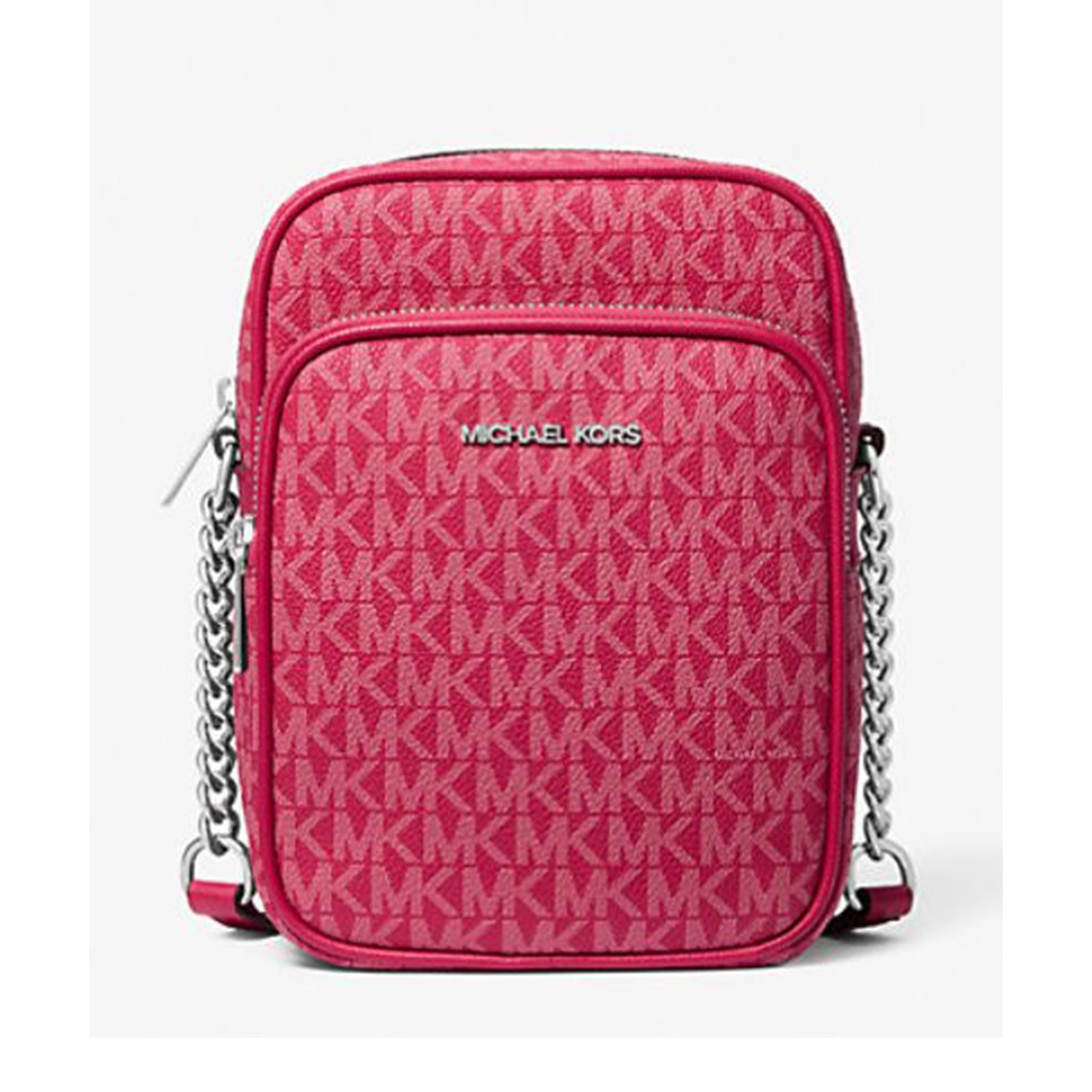 Bolso Crossbody Michael Kors Jet Set Travel Mediano Frambuesa Oscuro