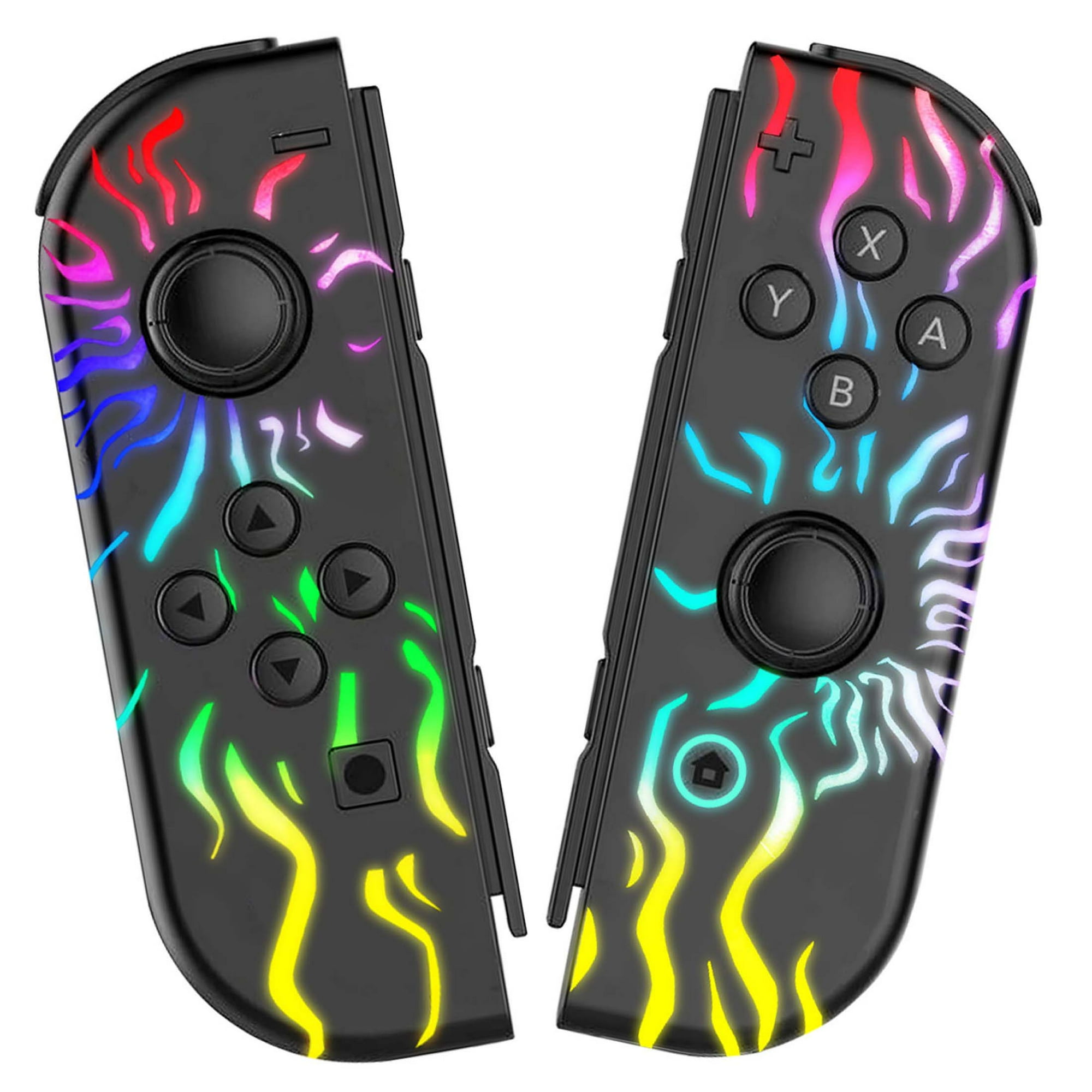 Genérico - Switch Joy-con Para Nintendo Switch Con Iluminación Rgb - Tema De Llamas