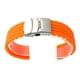 thumbnail image 2 of Correa De Reloj De Silicona Durable Fitness Rayas Correa De Muñeca Impermeable Mujeres Hombres 24 Mm Naranja, 2 of 5