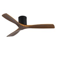 Ventilador De Terraza Anwo Brezza De Madera Color Nogal Zvtm-W