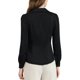 thumbnail image 3 of INSPIRE CHIC Camisa de Mujer Cuello Plano Mangas Largas Botones Abajo Oficina Camisa de Satén L Negro, 3 of 6