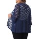 thumbnail image 4 of Conjuntos de Halloween de Agnes Orinda para mujeres de talla grande, cárdigans de colegio escolar, mangas acampanadas 3/4, encaje transparente floral, bolero, color azul L, 4 of 8