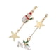 thumbnail image 5 of cadena asimétrica cuelgan pernos prisioneros de navidad pendientes de estrella encantos mu?eco de nieve, 5 of 5