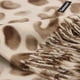 thumbnail image 4 of Bufanda Tipo Cashmere Estampado animal print leopardo Mujer con Flecos Invierno blanco Talla Única, 4 of 6