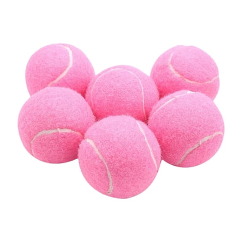 Ioensy - 6X Pelotas De Tenis Pelotas Elásticas Elásticas Para Juegos Entretenimiento Deportes De Raqueta Rosa