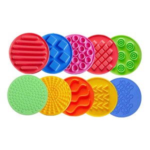 Magideal - 10 Piezas De Almohadillas Sensoriales Sensoriales Almohadillas Táctiles Táctiles Texturizados De Discos Sensoriales Círculos Sensoriales Para Niños En