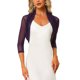 thumbnail image 1 of INSPIRE CHIC Bolero de Mujer Semi Transparente con Mangas 3/4 Cárdigan Corto Púrpura 3XL, 1 of 6