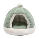 thumbnail image 5 of Cama Para Gatos Para Gatos De Interior, Cálida Cama Semicerrada Para Dormir Con Cojín De 49 Cm De Diámetro, Color Verde, 5 of 5