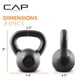 thumbnail image 4 of Kettlebell CAP Barbell de hierro fundido negro de 9 kg, 4 of 8