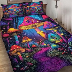 Milsleep - Awesome Mushroom - Juego De Edredón Hippie Personalizado