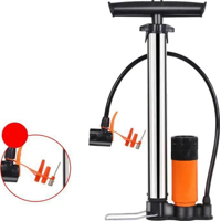 Genérico - Bomba De Aire Para Bicicleta Con Manómetro Gris