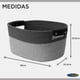 thumbnail image 5 of Pack 2 Canastas Cestas Organizadoras De Algodón Carry All Tonos Grises M, 5 of 9