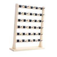 Magideal - Expositor De Pendientes De 6 Niveles, Organizador Colgante Con Ganchos, Bandeja De Exhibición Decorativa, Bandeja Con Base De Madera, Torres De Joyería, Colgador De Collares Para El Un Nivel 6