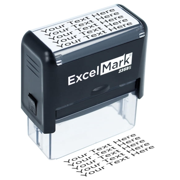 Sello de goma ExcelMark personalizado, autoentintado, grande